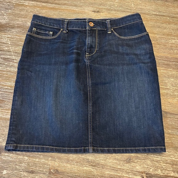 Banana Republic Dresses & Skirts - Banana Republic Denim Mini Skirt Womens 28 Dark Blue Fall Stretch Casual